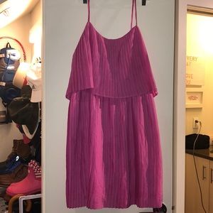Merona Pink Accordion Midi Dress!